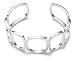 Sterling Silver Open Cushion Cuff Bracelet