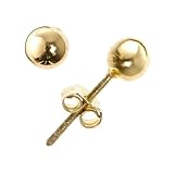 18kt Gold Over Sterling Silver Ball Post Earrings 5mm