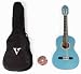 Valencia CG-150K 3/4 MBU Left Handed Blue Acoustic Package with Bag and DVD