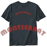 T-SHIRT BLACK  WORD MONTSERRAT RETRO 