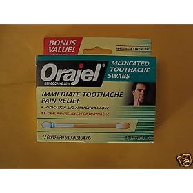 Orajel Medicate Toothache Swabs 12 ea