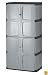 Rubbermaid 7083 72-Inch Four-Shelf Double-Door Resin Storage Cabinet
