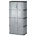 Rubbermaid 7083 72-Inch Four-Shelf Double-Door Resin Storage Cabinet