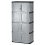 Rubbermaid 72-Inch Four-Shelf Double-Door Resin Storage Cabinet #7083
