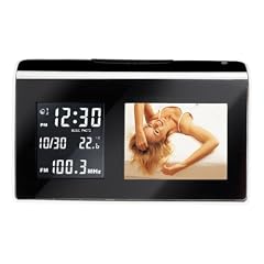 AgfaPhoto AC 8130D Digitaler Bilderrahmen (7,6 cm (3 Zoll) Display, 128 MB interner Speicher) mit Radio & Wecker