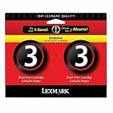 Lexmark Twin Pack Black Print Cartridge No 3
