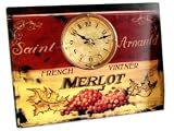 Shabby Chic French Cafe Style Clock - Merlot French Vintage