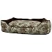 AlphaPooch Cuddler Rectangular Bolster Dog Bed, Celery Toile Fabric with Coco Fleece, Large
