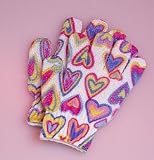 Heart Print Exfoliating Glove, Pair