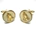 White & Gold Praying Peace Hands Cufflinks