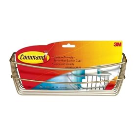 3M Command 17614B Satin Nickel Shower Caddy with Adhesive Strips by 3M