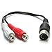 5 Pin Din Male Plug to Twin RCA Phono Sockets Adapter Cable 1.2m (~4 feet)