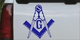 Thumbnail image for Blue 4in X 4.3in — Masonic Square and Compass Car Window…