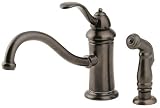 Price Pfister 0344TZZ Marielle Single-Handle Kitchen Faucet with Side Sprayer, Oil Rubbed Bronze