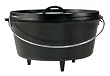 Lodge Logic L12DCO3 Pre-Seasoned Cast-Iron Camp Dutch Oven, 8-Quart