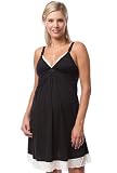 Belabumbum Lotus Lace Black Maternity/Nursing Nightgown