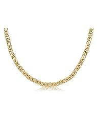14K Solid Yellow Gold Bizantina Chain 6.0 mm Wide 30 Inches Long