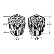 United States Hdwe. P-402C Faucet Handles