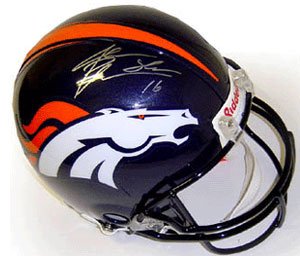Jake Plummer Signed Broncos Full Size Authentic Helmet - Snake