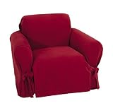 Classic Slipcovers Heavy Microsuede Chair Slipcover, Burgundy