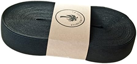 1" Woven Black Elastic for Stretch Waistband, Cuffs, (10 Yards)