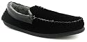 Knights "Watkins" Men's Suede Slippers - Black