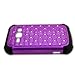 CoverON Hybrid Dual Layer Diamond Case for Samsung Galaxy Ring / Prevail 2 - Purple Hard Black Soft Silicone