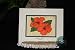 ORANGE HIBISCUS FLOWERS TAPA CLOTH HAWAIIAN - 10 X 8 PAINTING