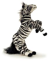 World Safari Plush Animals Jumping Zebra with Sound (14")