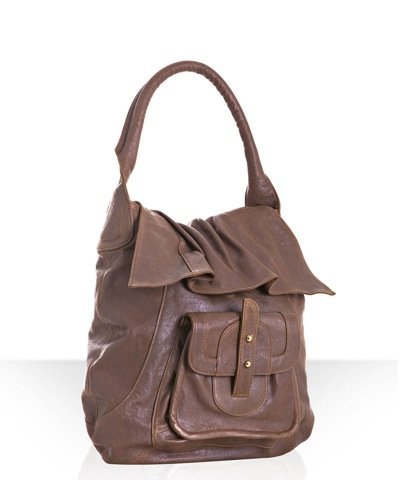 Bulga mauve leather 'Marquise' tall hobo