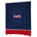 Atlanta Braves MLB SIDELINES Shower Curtain