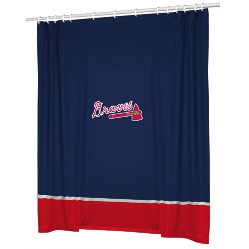 Atlanta Braves 4 Pc KING Comforter Set, 1 Shower Curtain & Bonus 4 Pc