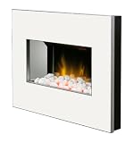 Dimplex CLV20W Clova Wall Mountable Optiflame Effect Electric Fire, 2 Kilowatt, High Gloss Cream