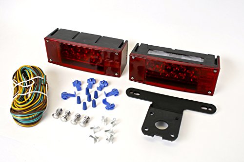 70468 MaxxHaul 12V LED Low Profile Submersible Rectangular Trailer Light Kit