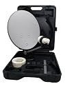 Camping Balkon Koffer Sat-Anlage digital im praktischen Hartschalenkoffer inkl. Saugfuß + HD-Profi Universal Single LNB 0,1dB + Anschluss SET mit Wetterschutz
