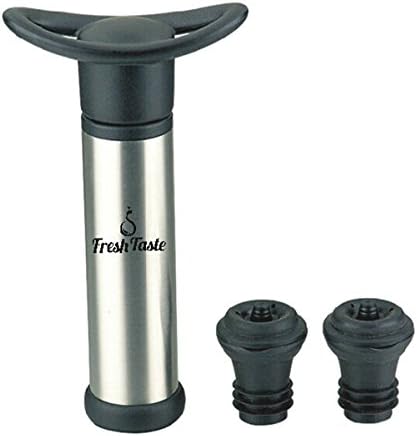 Stainless Steel Vacuum Wine Saver Pump - Set of 2 Vacu Vin Bottle Savers - Set of 6 Drop Stops
