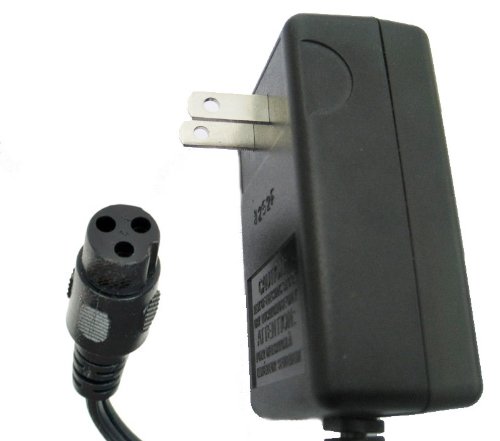 LotFancy New QILI 24 Volt 24V 0.6A 600mA (3 prong Inline(female)) Electric Bike Motor Scooter Battery Charger Power Supply Adapter For Razor E100 E125 E150 E175 E200 E225 E300 E325, Razor Trikke E2, Razor Dirt Quad, Razor Dune Buggy, Razor Ground Force Go Kart, Razor iMod, Razor Mini Chopper, Razor MX350 Dirt Rocket, Razor Pocket Mod (Bella, Betty, Bistro, Daisy, Hannah Montana, Kiki, Sweet Pea, & Vapor), Razor Pocket Rocket, Razor Rebellion Chopper; Boreem Jia 601-S - 250 watt version, Boreem Jia 602-D - 250 watt version, City Express, Dynacraft Hello Kitty City Cruiser, Electra Scoot-N-Go, Freedom 644 942 943 946 947 961, Pukka GX400C, Rad2Go Leopard Shark E5, Rad2Go Tiger Shark E10, Star II E-Scooter, Sunl W500, Super Ride, Turbo 350 EG, Urban Express, Vapor X-12, Vapor X-24, X-Treme X-250, X-Treme X-50-300