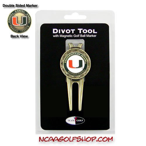 Miami Hurricanes Divot Tool Ball Marker Tg1
