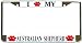I Love My Australian Shepherd Paw Prints Dog Chrome Metal License Plate Frame Holder