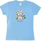  : Happy Bunny Lets Play Ladies T-Shirt