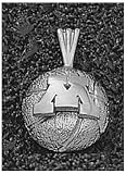 Logo Art Minnesota Golden Gophers Sterling Silver Basketball Pendant