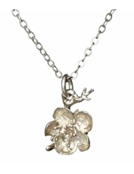 Blooming Cherry - Cherry Blossom Charm Necklace (Sterling Silver)