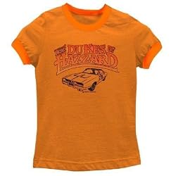 Dukes of Hazzard Cap-sleeve babydoll shirt Orange