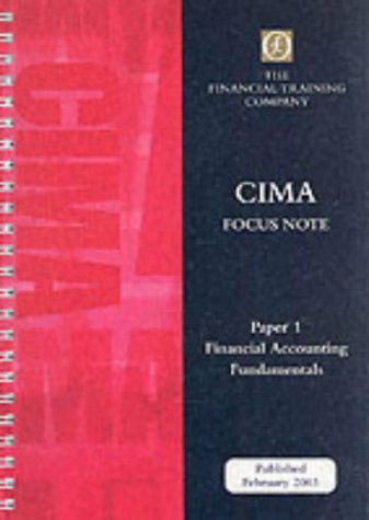 Cima Foundation: Paper 1 - Financial Accounting Fundamentals: Focus Note