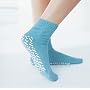 Medline Blue Adult Soft Knit Gripper Slippers - 3 Pair - 1 Size Fits Most