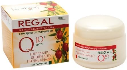 Energizing Anti Wrinkle Day Cream Rich in Coenzyme Q10 &amp; Goji Berry Extract * For Dry &amp; Sensitive Skin/ Ages 30+ by Regal Cosmetics