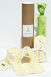 Gift Tube of Burp & Bib Cloths Comes with 2 Sets Wrapped in Our Handmade Paper and Shipped in Our Gift Tube.