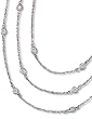 Triple strand CZ by the Yard Necklace w/Extender