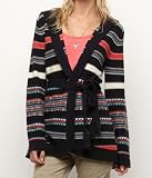 Roxy Women's Malachite Sweater Hooded Cardigan-Black