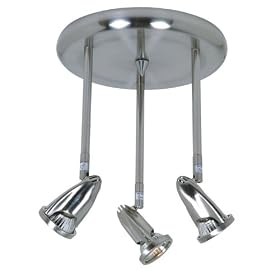 Rocket - 3 Light Track Spot Mini Pendant Lighting Fixture - Brushed Nickel - B4573 by Artcraft